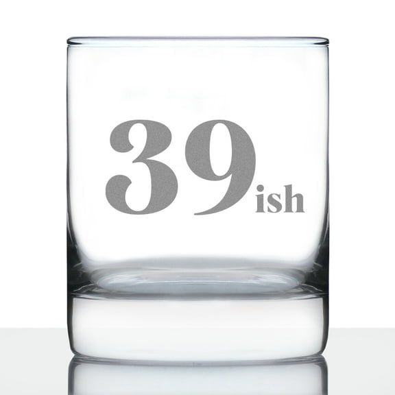 Bevvee Whiskey Rocks Glass 10.25 oz 39ish Gifts for Whiskey Enthusiasts Glassware & Drinkware