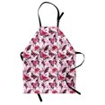 thumbnail image 1 of Retro Apron Hazy Butterflies on Nostalgic Background Classic Paintbrush Design Print, Unisex Kitchen Bib Apron with Adjustable Neck for Cooking Baking Gardening, Pink Black Red Lilac, by Ambesonne, 1 of 3