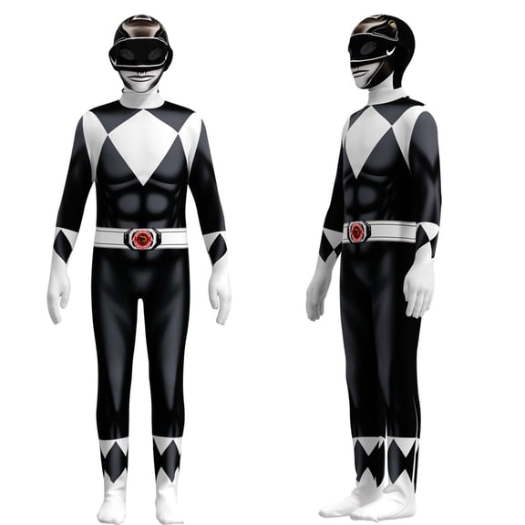Full Length Kids Stretch Fancy Dress Jumpsuit, Wrinkle Resistant Fabric for Holiday Cosplay Photo Shoot Black 110