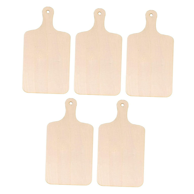 5PCS Rustic Wood Unfinished Wooden Serving Trays Wood Trays For Crafts