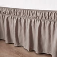 thumbnail image 3 of UniVerse Wrap Around Bed Skirt Three Fabric Sides Elastic Dust Ruffled 18 Inch Tailored Drop,Easy to Install Fade Resistant-Taupe, Twin/Full, 3 of 12