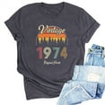 thumbnail image 2 of 50th Birthday Gift Shirts for Women Funny Vintage 1974 T Shirt Retro Birthday Party Casual Tee Tops, 2 of 5