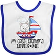 thumbnail image 3 of Inktastic My Great Grandma Loves Me Grandson Boys Baby Bib, 3 of 4