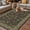 Dark Brown, variant on Sage Green Floral Boho Outdoor Rug for Patio/Deck/Porch, Non-Slip Large Area Rug 6 x 9 Ft, Ethnic Tribe Abstract Art Flower Indoor Outdoor Rugs Washable Area Rugs, Camping Rug Carpet Runner
