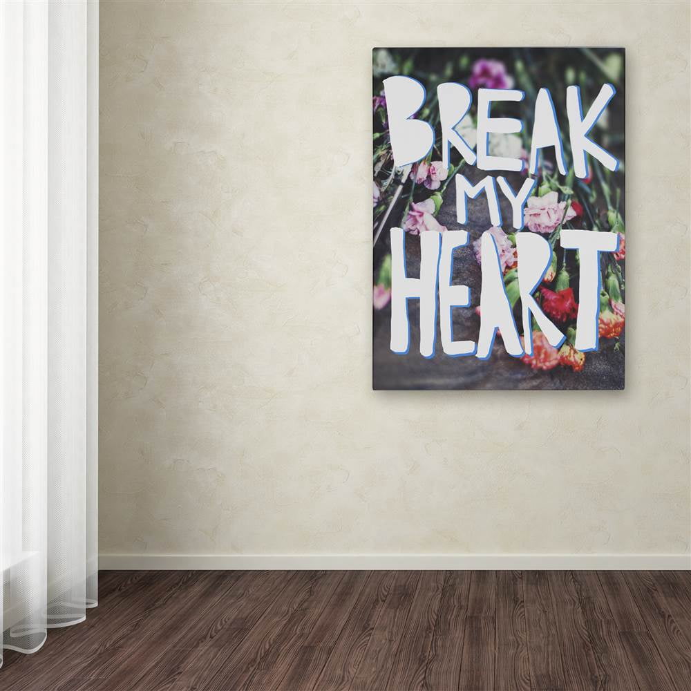 Trademark Fine Art "Break My Heart" Canvas Art by Leah Flores