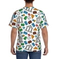 thumbnail image 3 of Bixox Men's Art Of Livings Printed Short Sleeve Skinny Athletic T-Shirt, 3 of 6
