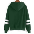 thumbnail image 4 of Green Womens Fall Tops Women Stripe Long Sleeves Printing Hoodie Sweatershirt Tops Blouse Sweaters for Women, 4 of 4