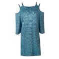 thumbnail image 5 of B91xZ Femmes Robe Décontractée Profonde V Cou Manches Courtes Robe de Soirée Maxi Robes de Mariée, Bleu XL, 5 of 5