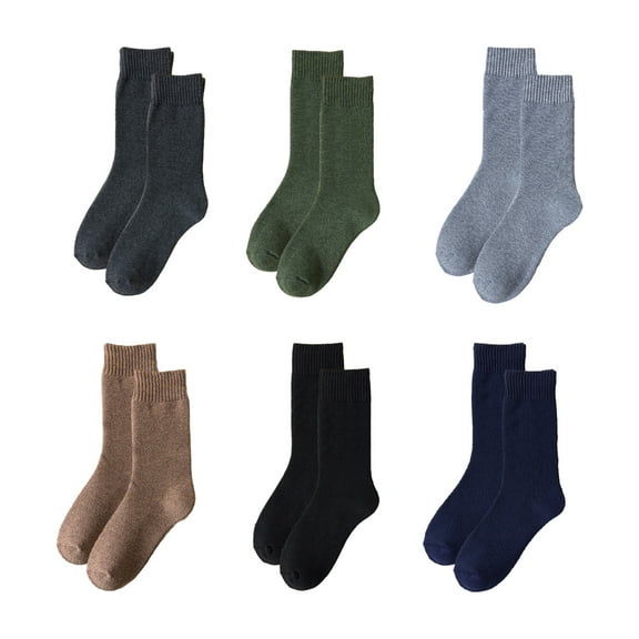 6 PairsWool Socks for Men, Thick Winter Wool Hiking Socks