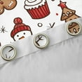 thumbnail image 4 of Castle Fairy Teens Xmas Snowman Black Out Curtains,Gingerbread Man Curtains Pack of 2 (42x63 Each),Festival Xmas Bedroom Curtains,Microfiber Bedroom Decor, 4 of 6