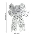 thumbnail image 3 of Christmas Tree Bow Decoration – 11.4in Glitter Gift Wrap Bows with Zip Ties for Tree, Door, Mall, Party & Holiday Décor, 3 of 5