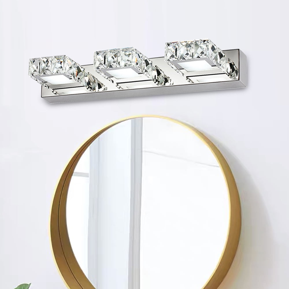 Modern LED Crystal Make-up Vanity Light Front Mirror Lamp Bathroom Wall Sconces for Bathrooms, Bedrooms