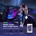 thumbnail image 4 of 4pcs 48LED RGB Car Interior Atmosphere Neon Lights Strip, Multi-Color Car LED Interior Strip Lights, Under Dash LED Lighting Kit with IR Remote Control, 12V Cigarette Lighter Switch, 4 of 6