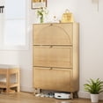 thumbnail image 4 of Fiogmub Shoe Cabinet with 3 Flip Drawers, Freestanding Shoe Storage Cabinet, Narrow Shoe Rack Organizer for Entryway, 4 of 9