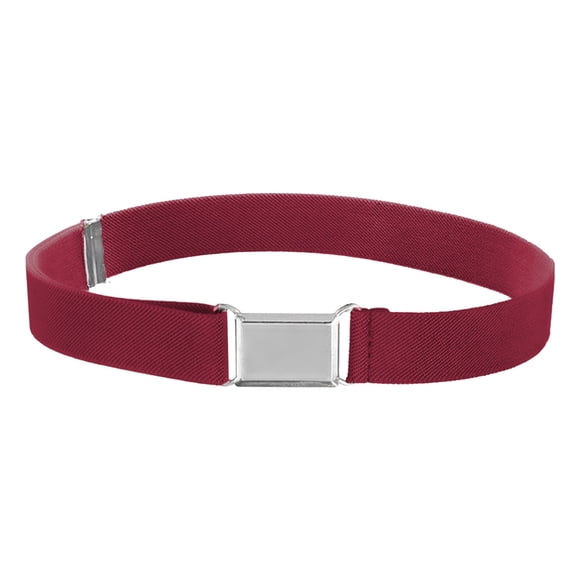 Hontri Belt Reduced, Children's Belt for Boys and Girls Elastic Band Solid Color Pants Belt Belts Men Women Red