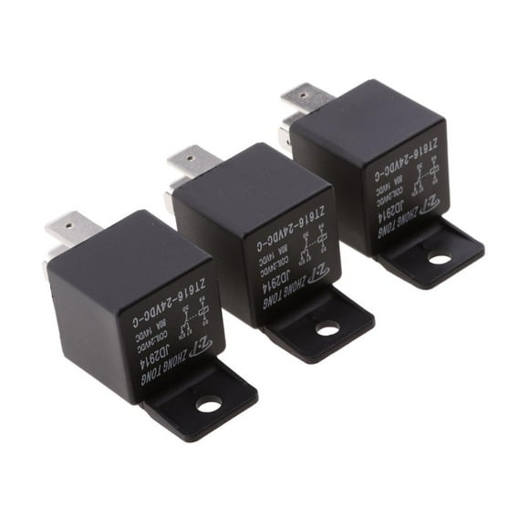 3x Relés de Servicio 80A 24V shamjiam Interruptor de Arranque Automotriz de 5 Pines