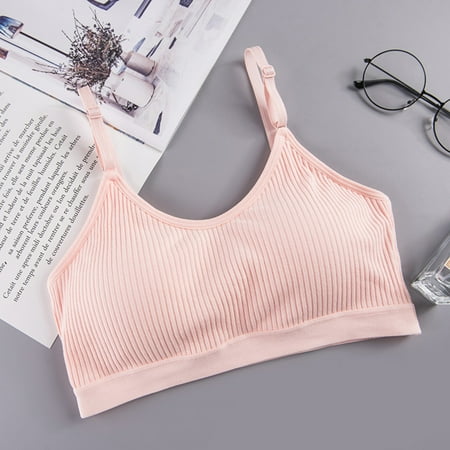 

Thread Cotton Tube Top Shockproof Padded Support Sports Bra For Yoga Fitness Running