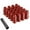 Red, variant on 6pt spline Lug Nut, Black 12X1.5 Closed End Hex 3/4 Inch 19mm Corn Seat Lug Nuts 1.38" Length with 1 Spline Key/Socket Wheel Nuts Set of 20, 20+1