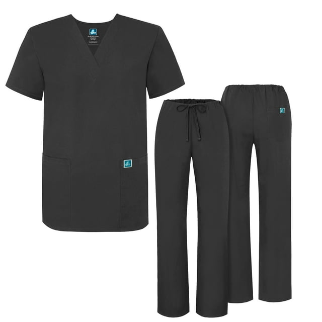Adar Mens Medical Scrubs Set Medical Uniforms - Roomy Fit (30 Colors)