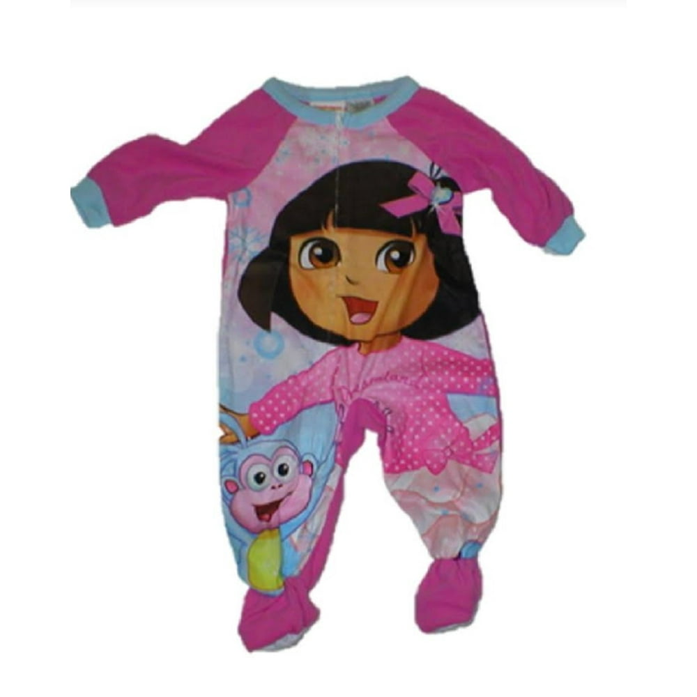 Disney Princess Disney Dora The Explorer & Boots Footed Pajamas