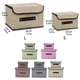 thumbnail image 2 of Caja de almacenamiento plegable de 2 piezas, no tejida, rectangular, tela, cesta de ropa, contenedor de juguetes con tapa Methold HA8413-06B, 2 of 7