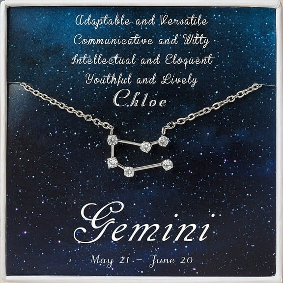 Personalized Zodiac Necklace - Cancer Zodiac - Leo Necklace - Scorpio Necklace - Aries Necklace - Taurus Necklace - Gemini Necklace -Zodiac Necklace Gold