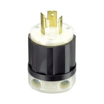 Leviton Locking Plug Nylon Indust. 20 Amp 2 Pole, 3 W Nema L 5 - 20 Pole Csa B/W Poly