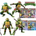 thumbnail image 2 of Figuras de acción de Tortugas Ninja Mutantes adolescentes SHF, Leonardo, Raphael, Donatello, Mickey, Anime de PVC, muñeca móvil TMNT, modelo de Juguetes Fivean unisex, 2 of 2
