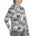 thumbnail image 2 of Yiaed Cats Group Print Womens Casual Hoodies Crew Neck Long Sleeve Sweatshirts With Pocket Pullover Tops Women's Hooded Sweatshirt-XX-Large, 2 of 5