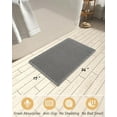 thumbnail image 2 of Upgraded Waffle Bath Mat, Super Absorbent Non Slip Bath Mats for Bathroom Floor, Machine Washable Bathroom Rugs with Tassels, Rubber Backed Bathroom Mats, Ultra Soft,Dark Grey 17" x 24", 2 of 7
