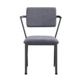 thumbnail image 4 of Fabric Upholstered Metal Dining Chair Set of 2 Gray and Black - Saltoro Sherpi, 4 of 7