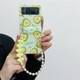 thumbnail image 2 of Funda de teléfono con patrón de aguacate Straberry Summer para Samsung Galaxy Z Flip 4 3 Flip3 Flip4 5G, funda con correa, bonitas fundas con bisagras de frutas, Capa zhangmengya LED, 2 of 2