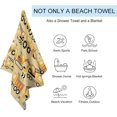thumbnail image 2 of Yibo Watercolor Pineapples Watermelons Beach Towel, Super Absorbent Beach Blanket, Soft Plush Swim Bath Towels, 2 of 7