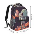 thumbnail image 2 of Disketp Astronaut With American Flag Backpack for Men and Women - Lightweight Backpack Classical with Multi-pockets Casual Daypack for College Workplace Travel, 2 of 5