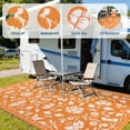 thumbnail image 6 of Garvee 8'x10' Outdoor Rug Waterproof Floral Camping Carpet, Reversible Plastic Straw Rug Outdoor Rug for Patio RV Balcony Backyard, Orange, 6 of 6