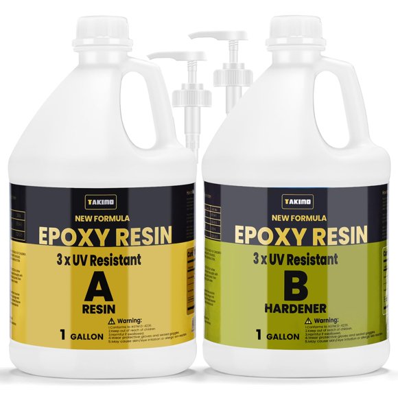 Kit de resina epoxi TAKIMO 7.6L resistente a los rayos UV para revestimiento y fundición