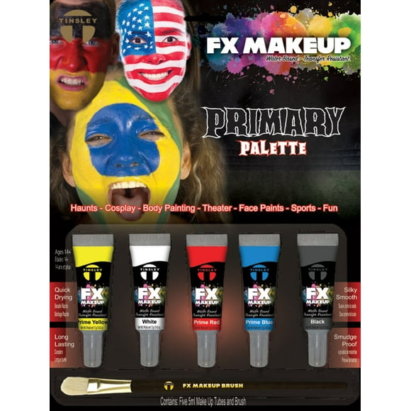 Tinsley Transfers Primary FX Makeup Color Kit Face Body Paint Halloween Access
