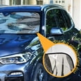 thumbnail image 3 of Blackbirds with Crown Car Windshield Sun Shade Foldable Car Front Window Visor Heat and UV Protection 57x31.5, 3 of 8
