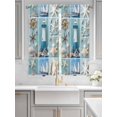 thumbnail image 3 of Living Room Curtains 72 Inches length, Nautical Lighthouse Window Treatment Curtain Drapes, Ocean Starfish Anchor Sailboat Shell Light Filtering Drapes for Bedroom Laundry Room, 52"x72", 2 Panels, 3 of 7