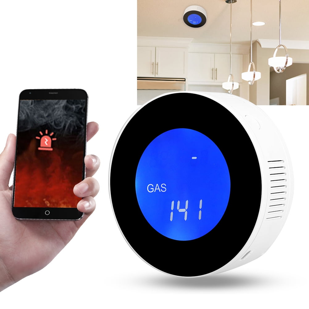 Mgaxyff Gas Leak Detector,LCD Display WIFI Combustible Gas Leak