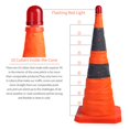 thumbnail image 2 of Traffic Cones Sunnyglade, paquete de 4 unidades, 70 cm, con luz LED reflectante, 2 of 6