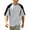 White, variant on Mens Raglan Half Sleeve T Shirt- Stretch Loose Fit Color Block Crew Neck Summer Casual Tees White Size M