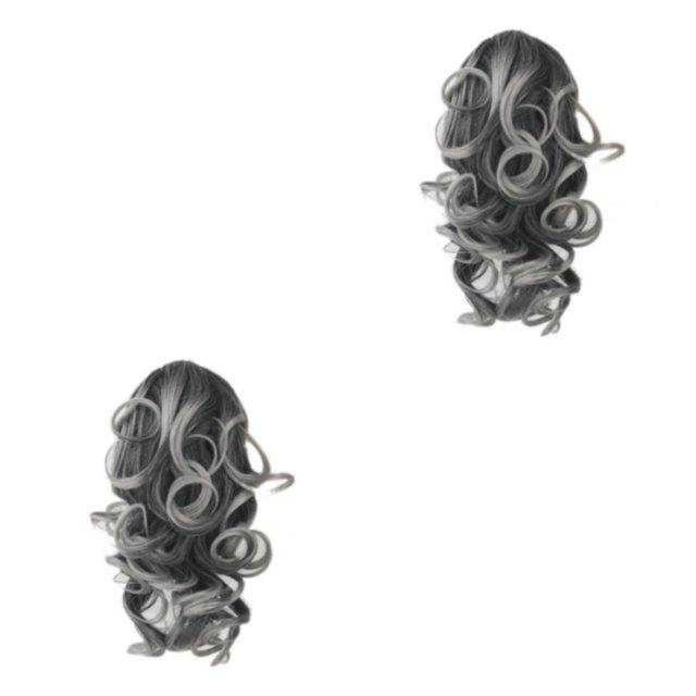 Guardurnaity Peluca de pelo sintético, elija para una apariencia elegante, fibra sintética de alta temperatura Pony 1T0906 1T0906 2Conjunto