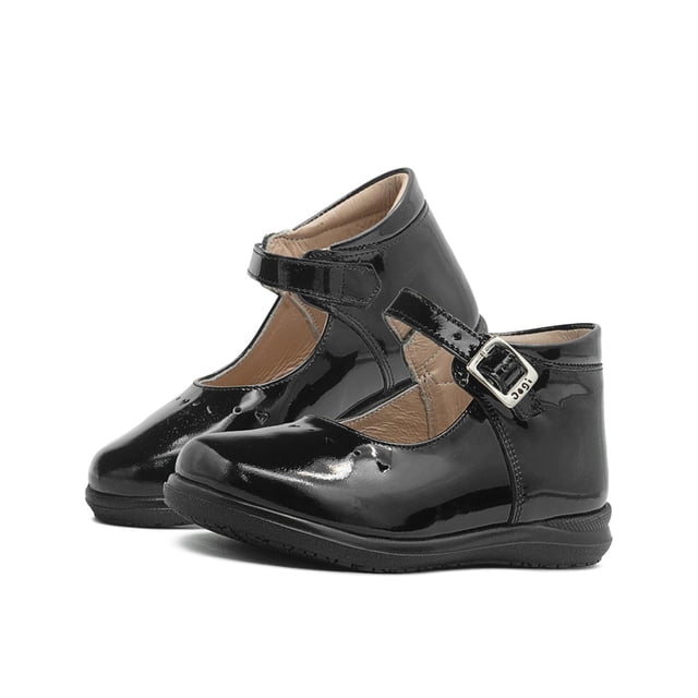 Zapato Botita Escolar Para Niña Dogi Charol Negro De Piel negro 13
