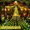 thumbnail image 5 of NITIDSKY Waterfall Christmas Lights,198 LED USB Operated Outdoor Christmas Tree Lights,Warm White, 5 of 7