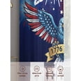 thumbnail image 6 of Independence Day Sheer Curtains 2 Panels Set 250 YEARS OF FREEDOM Bald Eagle Sheer Window Curtains Light Filtering Rod Pocket Voile Drapes for Bedroom Living Room 52"X84", 6 of 9