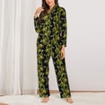 thumbnail image 2 of Fotbe Corn And Dragonflies Pattern Long Sleeve Pajama Set for Women,Sleepwear Set,2-piece Loungewear Set,Soft PJs Comfy Nightwear with Pockets -X-Large, 2 of 7