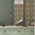 thumbnail image 5 of Ambesonne Flower Print Peel & Stick Wallpaper for Home, Floral Motifs Modern, 13"x36", Burnt Orange Cadet Blue, 5 of 5