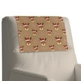 thumbnail image 4 of SCRAWLGOD Christmas Elk Candy Cane Brown 3 Piece Non Slip Headrest Cover for Furniture Slipcovers,PU Leather Recliner Headrest Protector 17x27in Head Protector Cover for Home Decor, 4 of 7