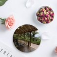 thumbnail image 3 of POGLIP Tropical Beach Side Lounge Garden Terrace Set of 6 Round Coaster for Drinks, Absorbent Ceramic Stone Coasters Cup Mat with Cork Base for Home Kitchen Room Coffee Table Bar Decor, 3 of 5